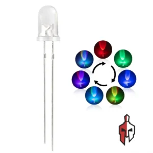 5mm Diffused Multicolor 7-Color LED 2-Pin in Sri Lanka