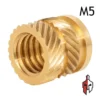 M5 Brass Knurled Threaded Insert in Sri Lanka