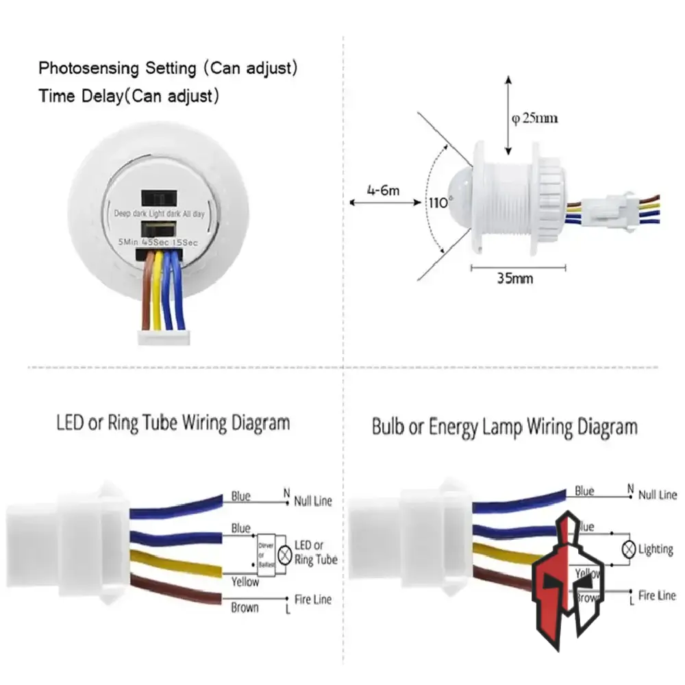 PIR Infrared Motion Sensor Switch 230V in Sri Lanka