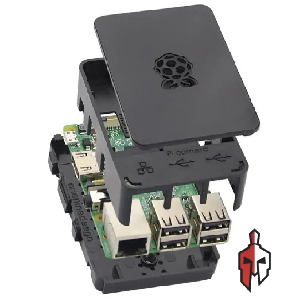 Raspberry Pi 2B/3B/3B+ ABS Case Black in Sri Lanka